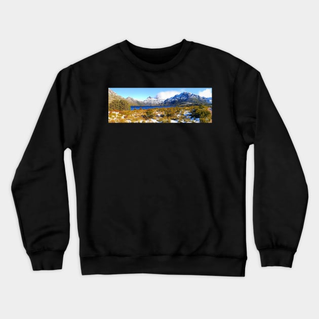 Cradle Mountain across Dove Lake. Tasmania Crewneck Sweatshirt by pops